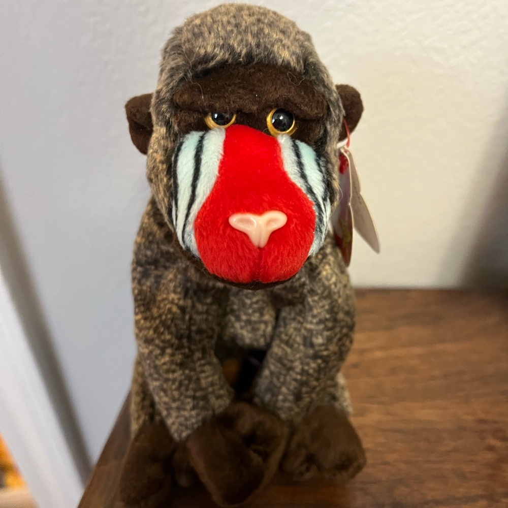 Ty Beanie Babies Cheeks The Baboon Plush Toy